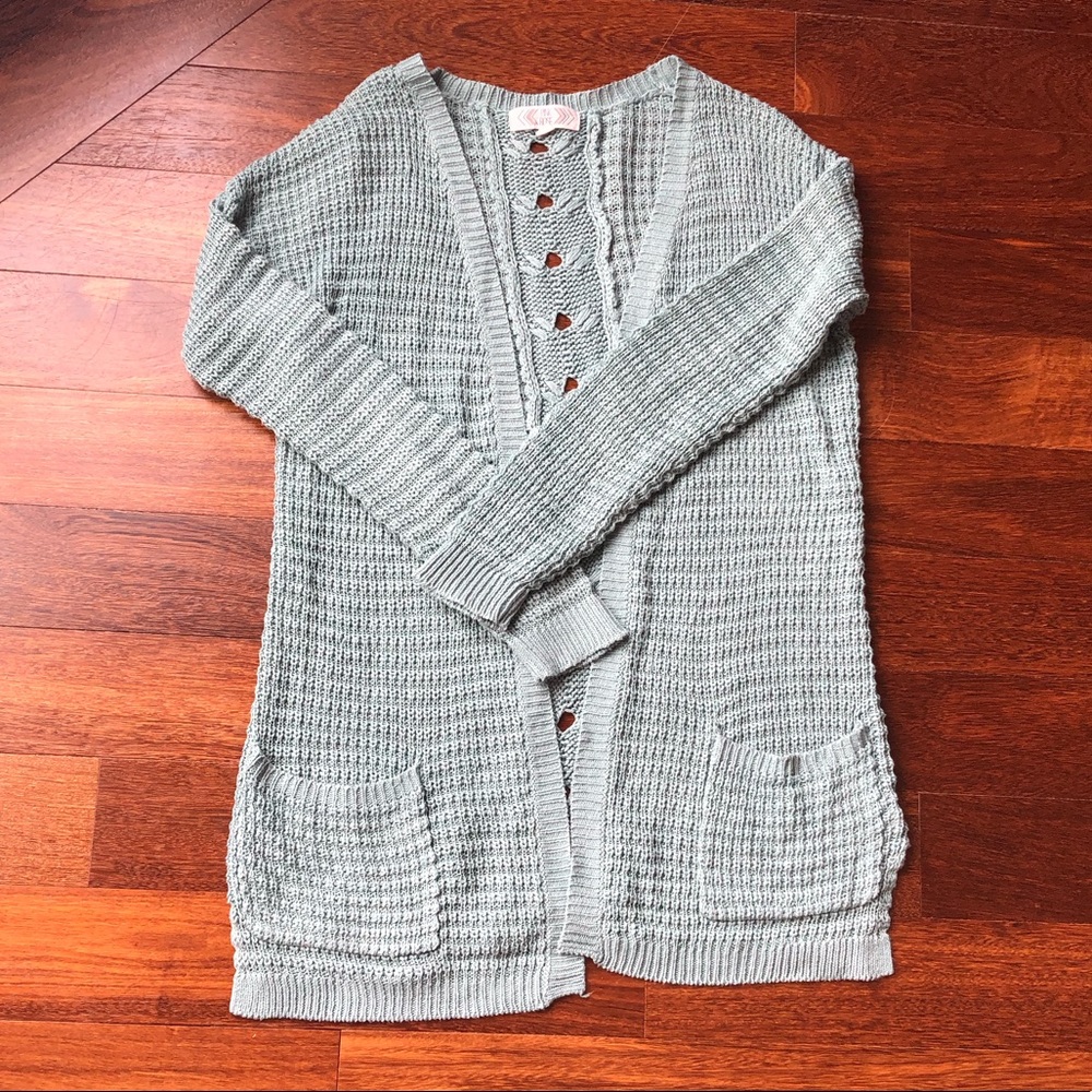 Light blue cardigan